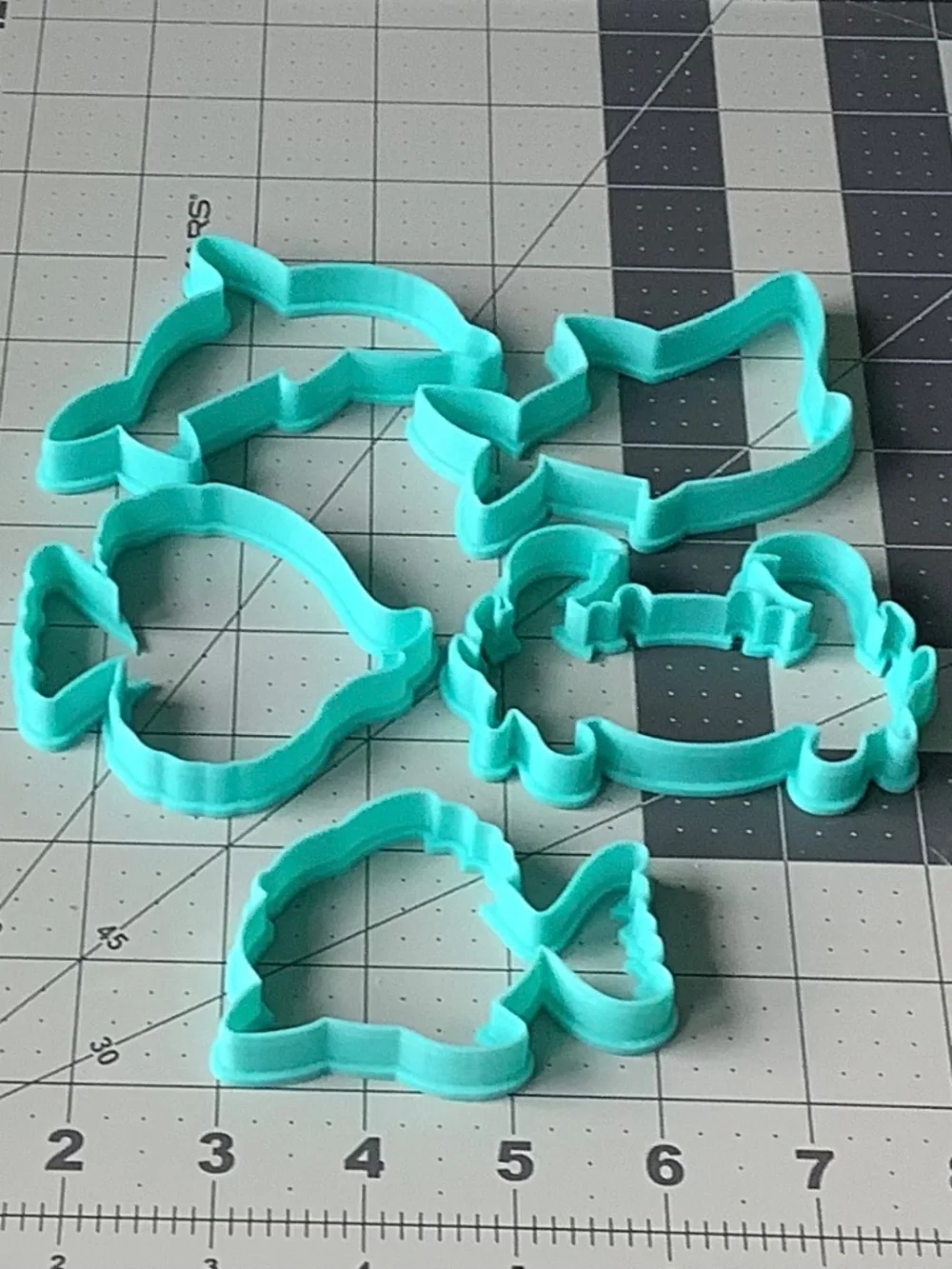 Set of 5 Ocean Animal Cookie Cutters – 3D Printed Baking Molds
